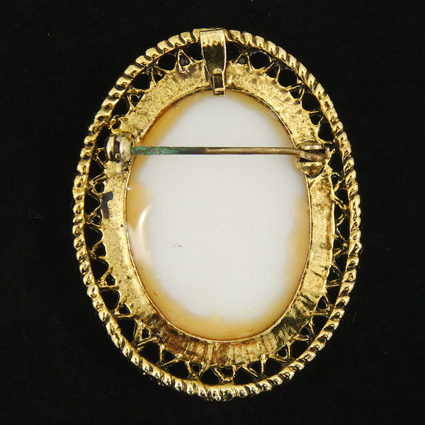 Floral Cameo Brooch Pendant Cats Like Us