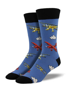 Flying Bi Plane Socks Cats Like Us