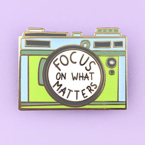 Focus on What Matters Lapel Pin Cats Like Us