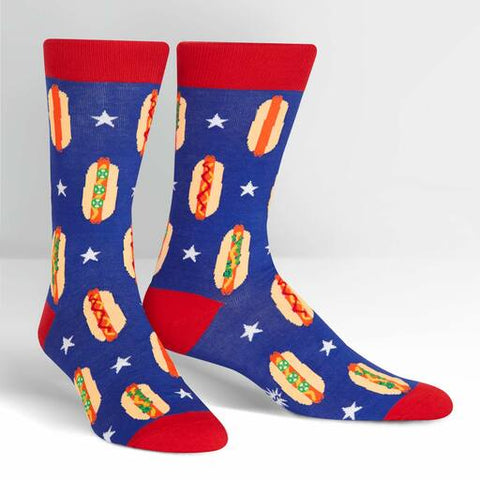 Foot Long Hot Dog Crew Socks Cats Like Us