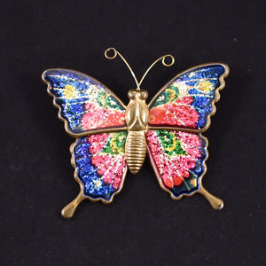 Glitter Butterfly Brooch Cats Like Us