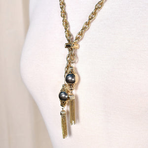 Gold Ball Tassel Necklace Cats Like Us