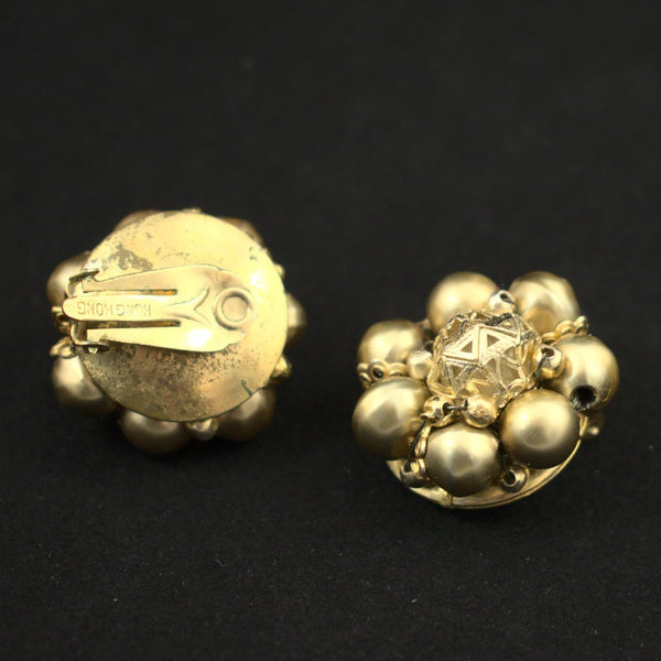 Gold Bead Cluster Earrings Cats Like Us