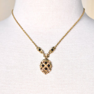 Gold Black Bead Necklace Cats Like Us