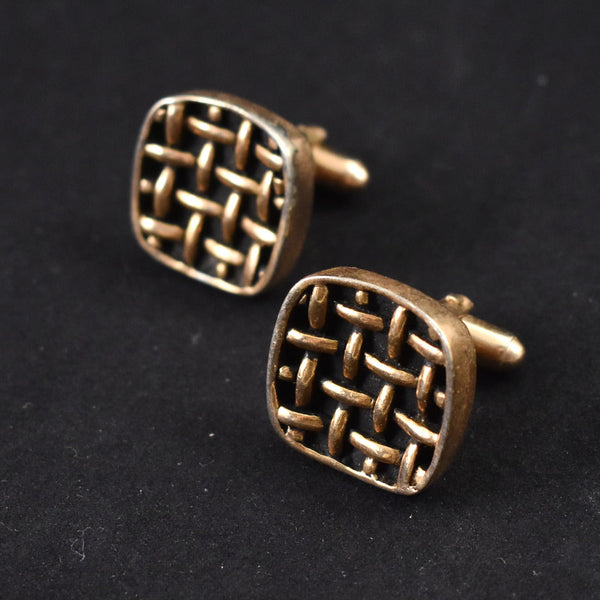 Gold & Black Weaved Cufflinks Cats Like Us