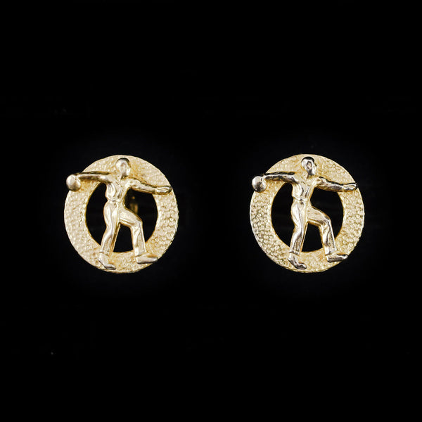 Gold Bowler Vintage Cuff Links Cats Like Us