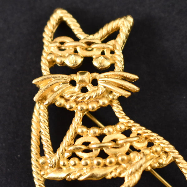 Gold Chain Link Cat Brooch Cats Like Us