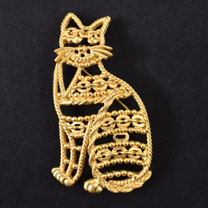 Gold Chain Link Cat Brooch Cats Like Us
