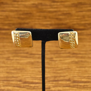 Gold Chain Square Earrings Cats Like Us
