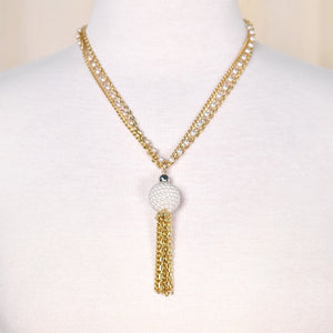 Gold Chain Vintage Pearl Ball Necklace Cats Like Us