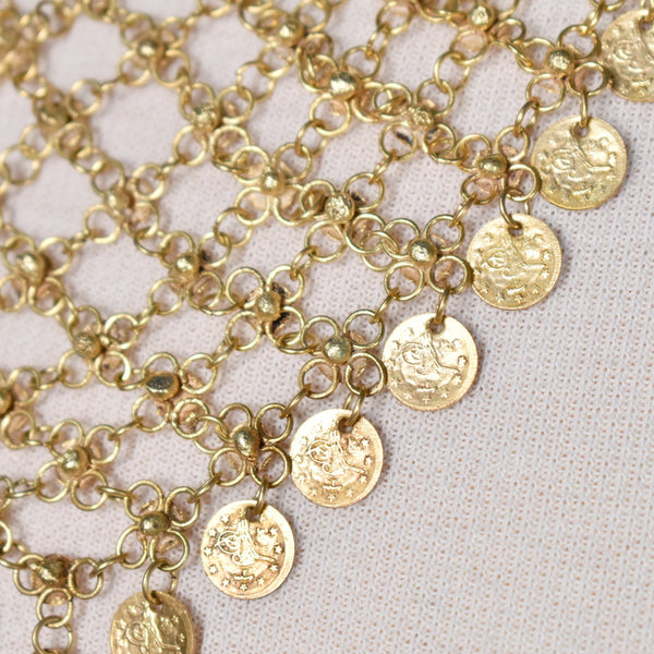 Gold Coin Bib Necklace Cats Like Us