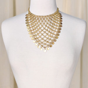 Gold Coin Bib Necklace Cats Like Us