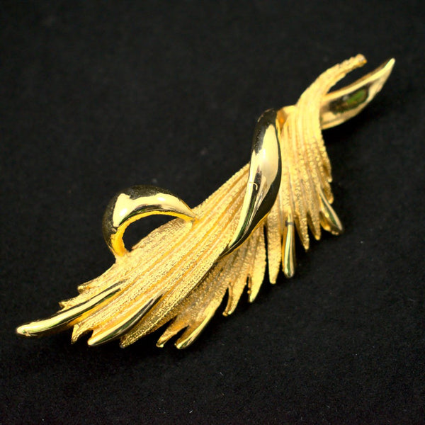 Gold Deco Flame Brooch Cats Like Us