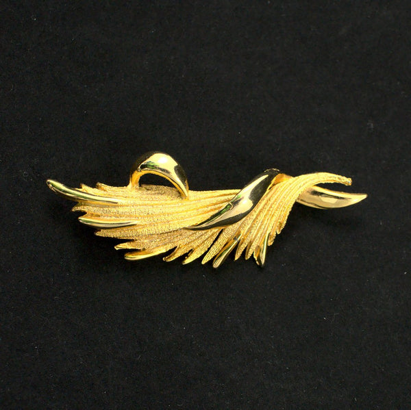 Gold Deco Flame Brooch Cats Like Us