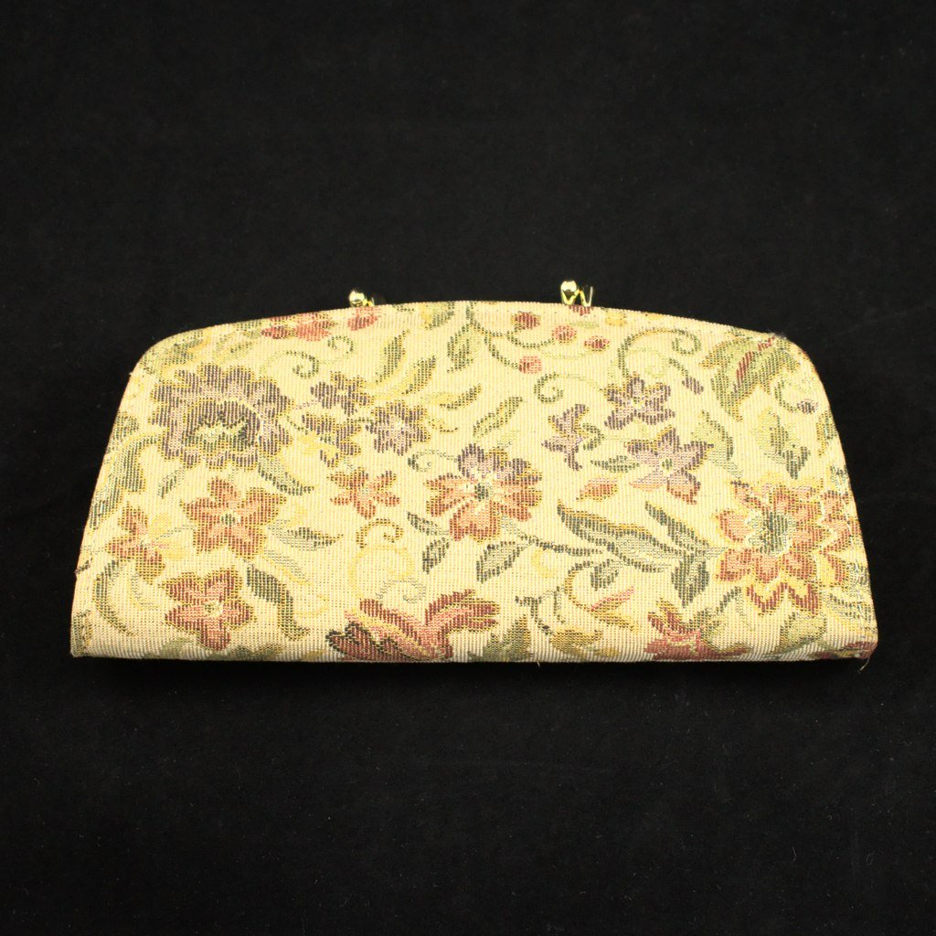Gold Floral Tapestry Change Purse Cats Like Us