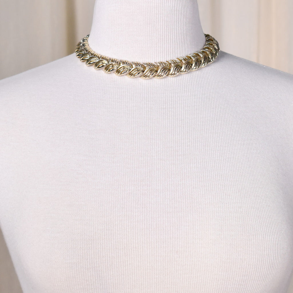 Gold Leaf Link Necklace – Cats Like Us
