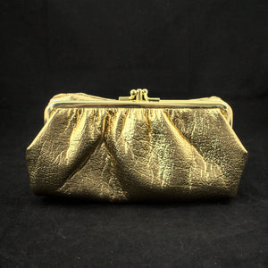 Gold Textured Clutch Wallet Cats Like Us