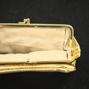 Gold Textured Clutch Wallet Cats Like Us