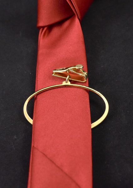 Gold Tone Tie Ring Clip Cats Like Us