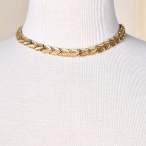 Gold trifari Leaf Necklace Cats Like Us