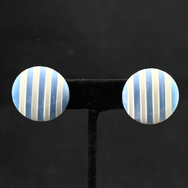 Gray & Blue Dot Vintage Earrings Cats Like Us