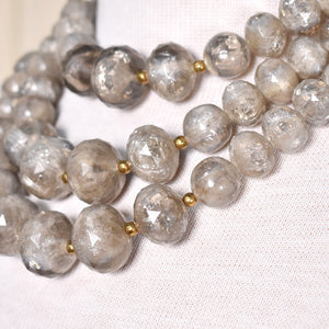 Gray Crackle Bead Vintage Necklace Cats Like Us