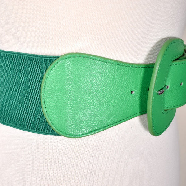 Green Elastic Cinch Belt Cats Like Us