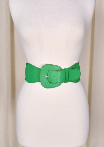 Green Elastic Cinch Belt Cats Like Us