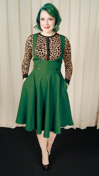 Green Overall Jumper Skirt Cats Like Us
