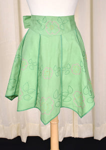 Green & Pink Embroidered Apron Cats Like Us