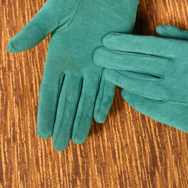Green Top Stitched Gloves Cats Like Us