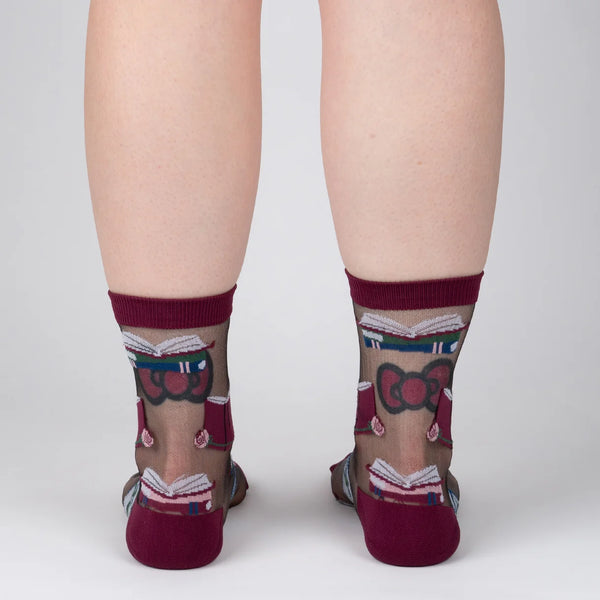 A Novel Idea Sheer Book Socks