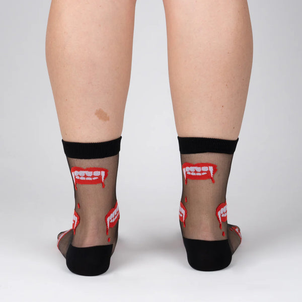 Bite Me Sheer Crew Socks
