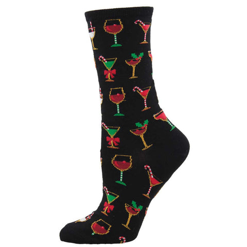 Holiday Cocktails Socks Cats Like Us