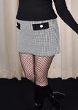 VooDoo Vixen Houndstooth Cathy Mini Skirt