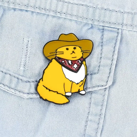 Howdy Purrrdner Kitty Pin Cats Like Us