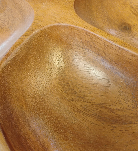 Vintage Teak Divided Serving Dish