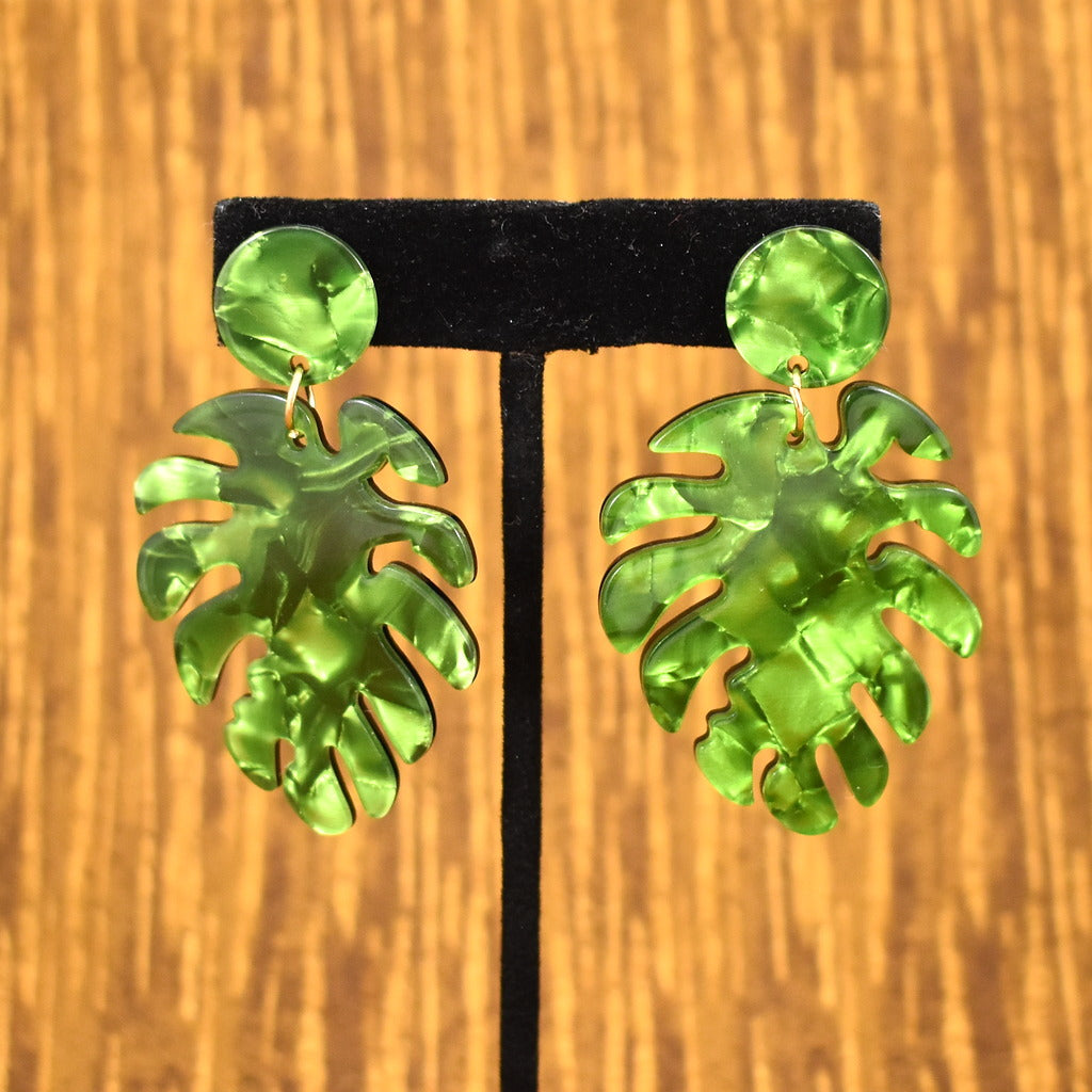 Kiko Palm Leaf Earrings Cats Like Us