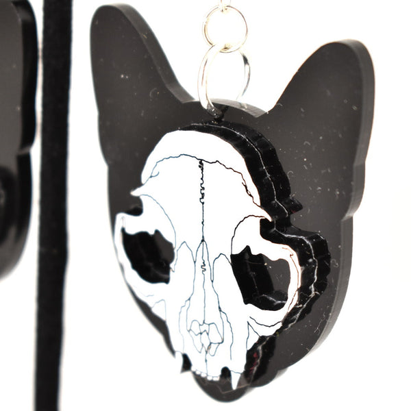 Kitty Cat Skull Earrings Cats Like Us
