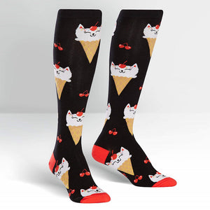 Kitty Cone Cherry Knee Socks Cats Like Us