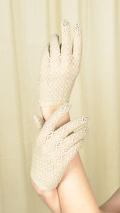 Lace Beige Gloves Cats Like Us