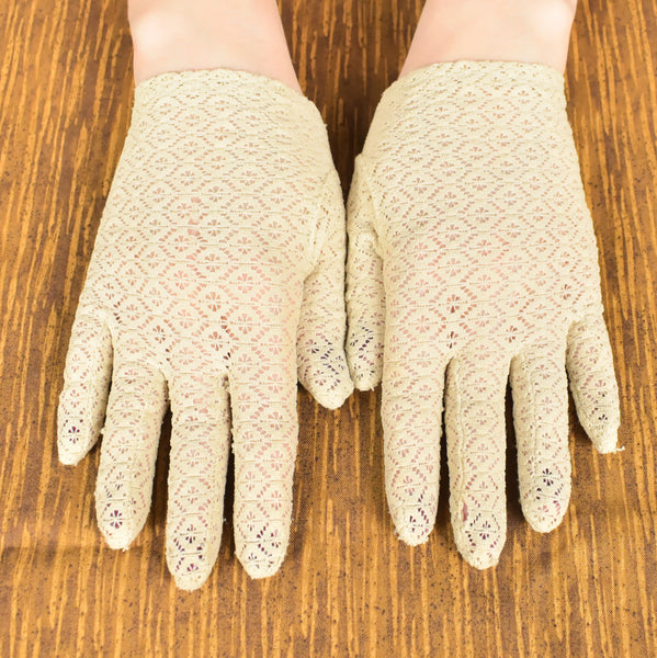 Lace Beige Gloves Cats Like Us