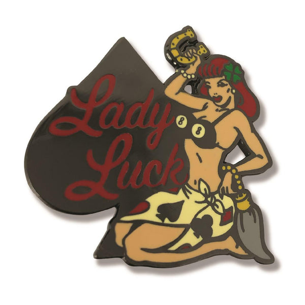 Lady Luck Pinup Pin Cats Like Us