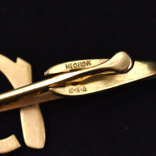 Large Gold B Tie Clip Bar Cats Like Us