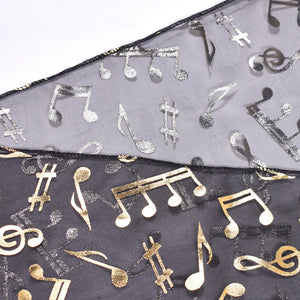 Large Oblong Music Note Scarf Cats Like Us