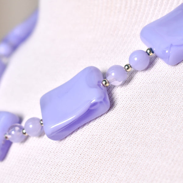 Lavender Candy Bead Necklace Cats Like Us