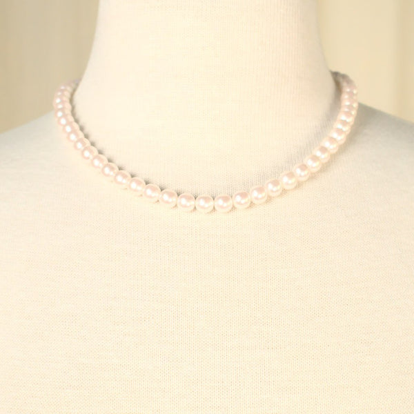 Light Pink Pearl Necklace Cats Like Us