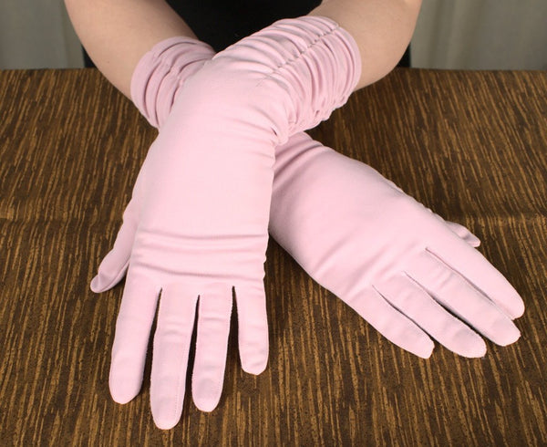 Light Pink Ruched Gloves Cats Like Us