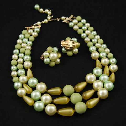 Lime Green Necklace Set Cats Like Us