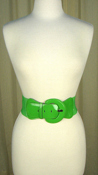 Lime Green Patent Cinch Belt Cats Like Us